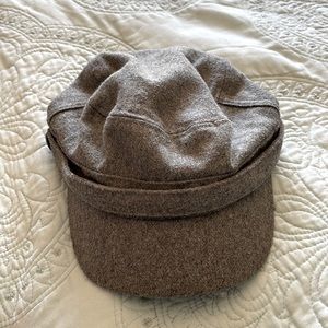 Grey wool winter hat